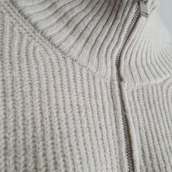 OLD NAVY Shaker-Stitch Half Zip Go-Recycled Pullover Sweater Ivory Sz XXL - Picture 7 of 16
